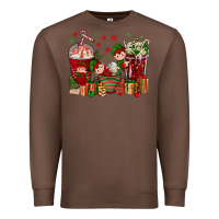 Chestnut Elf Coffee Cups Christmas Premium Sweatshirt - BundleAndBundleShop