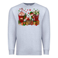 Heather Grey Elf Coffee Cups Christmas Premium Sweatshirt - BundleAndBundleShop