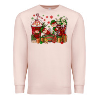 Pale Pink Elf Coffee Cups Christmas Premium Sweatshirt - BundleAndBundleShop