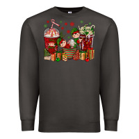 Smoke Elf Coffee Cups Christmas Premium Sweatshirt - BundleAndBundleShop