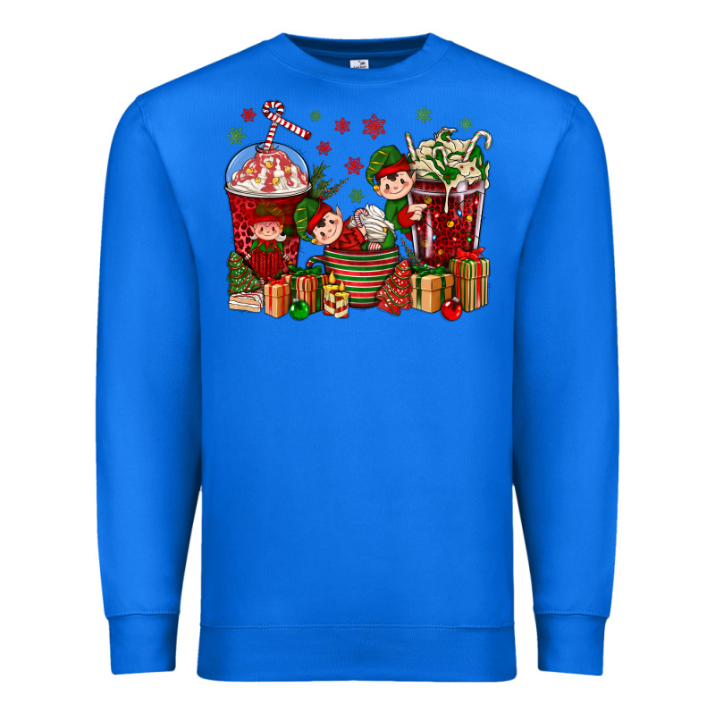 Elf Coffee Cups Christmas Premium Sweatshirt by BundleAndBundleShop | Teevron