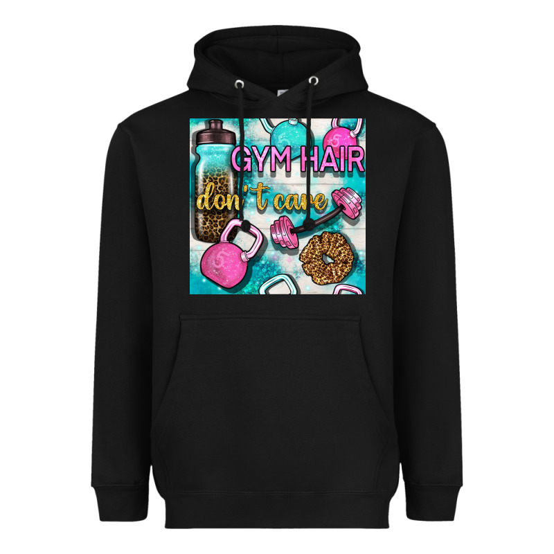Gym Hair Don't Care Clasp And Water Bottle With Glitter Seamless Patte Heavyweight Hoodie by BundleAndBundleShop | Teevron