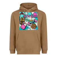 Toasted Coconut gym hair don't care clasp and water bottle with glitter seamless patte Heavyweight Hoodie - BundleAndBundleShop