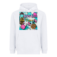 White gym hair don't care clasp and water bottle with glitter seamless patte Heavyweight Hoodie - BundleAndBundleShop