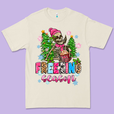 Freezing Season Skeleton Premium Tee Designed By Zillion Design Studio