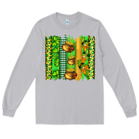 Moon Dust st patricks gnomes and cloves with leopard  brushstrokes Long Sleeve Tee - Artiststas