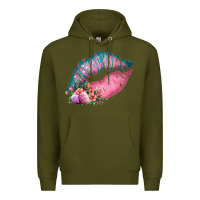 Army Green Eared Turquoise Pink Easter Lips Premium Hoodie - Bettercallsaul