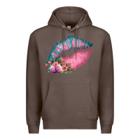 Coffee Eared Turquoise Pink Easter Lips Premium Hoodie - Bettercallsaul