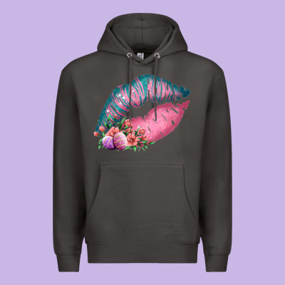 Eared Turquoise Pink Easter Lips Premium Hoodie Designed By Bettercallsaul