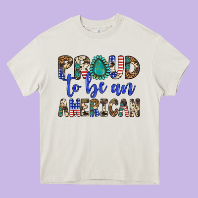 Proud To Be An American Heavy Core Tee Designed By Artiststas