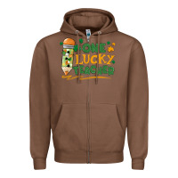 Chestnut one lucky teacher Zipper Hoodie - MaliasSmallBusiness