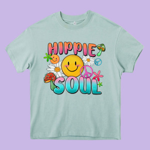 Hippie Soul Heavy Core Tee Designed By Maliassmallbusiness