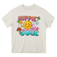 Cream hippie soul Heavy Core Tee - MaliasSmallBusiness