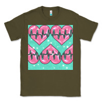 Army Green Nursing Heart Seamless Pattern Classic Tee - BundleAndBundleShop