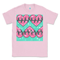 Bubblegum Pink Nursing Heart Seamless Pattern Classic Tee - BundleAndBundleShop