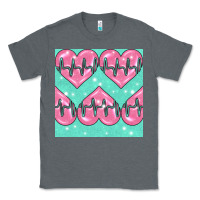 Charcoal Heather Nursing Heart Seamless Pattern Classic Tee - BundleAndBundleShop