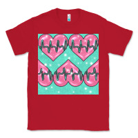 Red Nursing Heart Seamless Pattern Classic Tee - BundleAndBundleShop