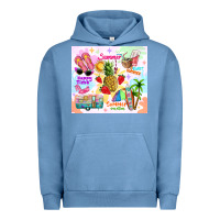 Pigment Pebble Blue summer beach Urban Hoodie - TumblerDesignByShophia