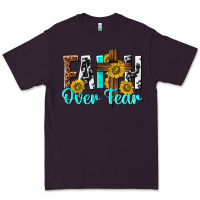 Plum faith over fear Premium Tee - texasbilliewilder