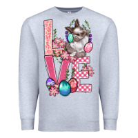 Heather Grey Love Easter Premium Sweatshirt - BundleAndBundleShop