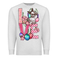 Oatmeal Heather Love Easter Premium Sweatshirt - BundleAndBundleShop