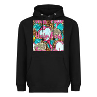 Black hair boss and hand mirror with money and leopard seamless pattern bbs Heavyweight Hoodie - BundleAndBundleShop