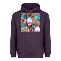 Plum hair boss and hand mirror with money and leopard seamless pattern bbs Heavyweight Hoodie - BundleAndBundleShop