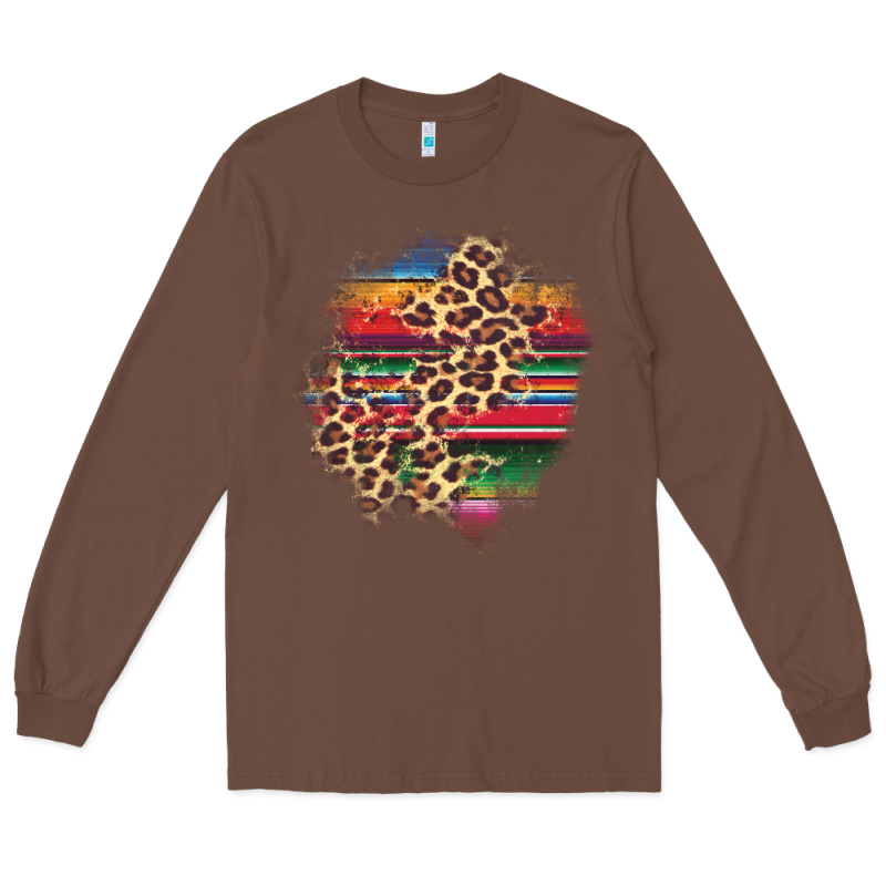 Serape Leopard Patch Long Sleeve Tee by AdoDesignShop | Teevron