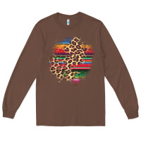 Chestnut serape leopard patch Long Sleeve Tee - AdoDesignShop