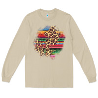 Mushroom serape leopard patch Long Sleeve Tee - AdoDesignShop