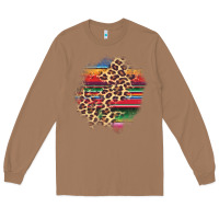 Toasted Coconut serape leopard patch Long Sleeve Tee - AdoDesignShop