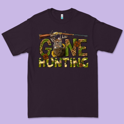 Gone Hunting Western Premium Tee Designed By Texasbilliewilder