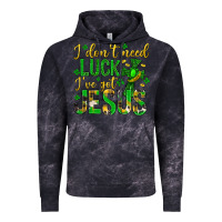 Cloud Black i dont need luck ive got jesus st. patricks day Vintage Hoodie - Neo Western