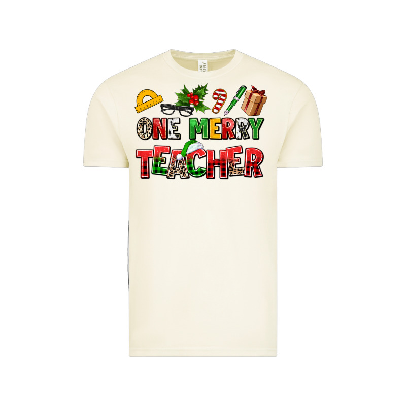 One Merry Teacher Vintage Tee by AdoDesignShop | Teevron