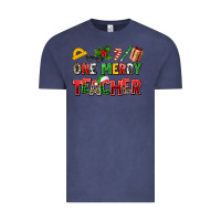 Vintage Denim one merry teacher Vintage Tee - AdoDesignShop