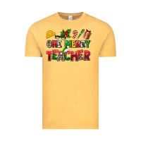 Vintage Mustard one merry teacher Vintage Tee - AdoDesignShop