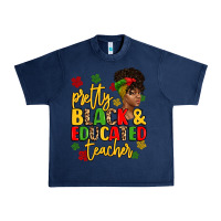 Navy pretty black and educated teacher Urban Heavy Tee - Artiststas