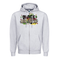 Heather Grey black owned Zipper Hoodie - MaliasSmallBusiness