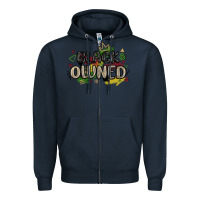 Navy black owned Zipper Hoodie - MaliasSmallBusiness