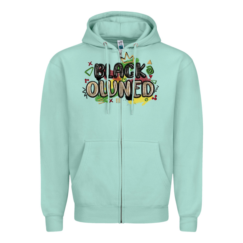 Black Owned Zipper Hoodie by MaliasSmallBusiness | Teevron