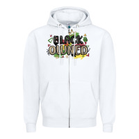 White black owned Zipper Hoodie - MaliasSmallBusiness
