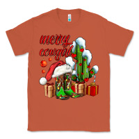 Copper merry cowgirl  boots and cactus with gifts Classic Tee - AdoDesignShop