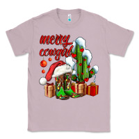 Lilac merry cowgirl  boots and cactus with gifts Classic Tee - AdoDesignShop