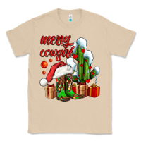 Mushroom merry cowgirl  boots and cactus with gifts Classic Tee - AdoDesignShop