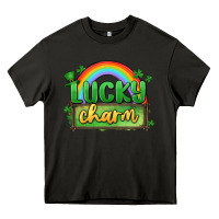 Asphalt lucky charm Heavy Core Tee - MaliasSmallBusiness