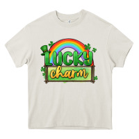 Cream lucky charm Heavy Core Tee - MaliasSmallBusiness