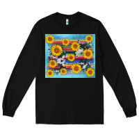 Black serape cowhide sunflower Long Sleeve Tee - AdoDesignShop