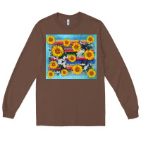 Chestnut serape cowhide sunflower Long Sleeve Tee - AdoDesignShop