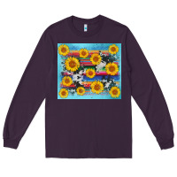 Plum serape cowhide sunflower Long Sleeve Tee - AdoDesignShop