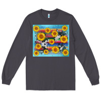 Smoke serape cowhide sunflower Long Sleeve Tee - AdoDesignShop